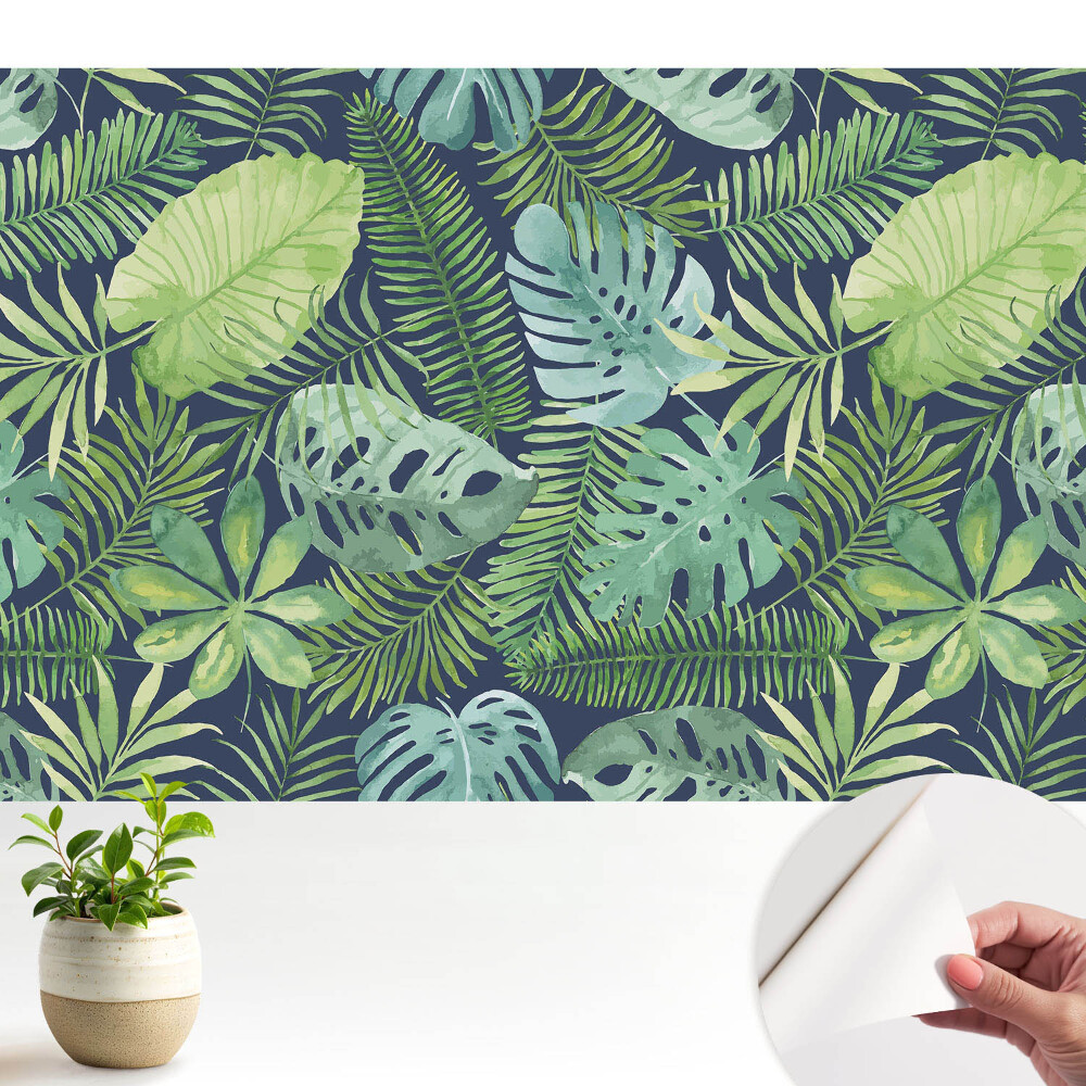 Tapeta Listnatý tropický vzor plný zelene