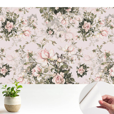 Tapeta do obývačky Jemné ruže v klasickej kompozícii