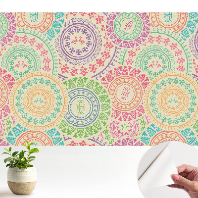 Luxusná tapeta Mandaly v boho štýle v pastelových farbách