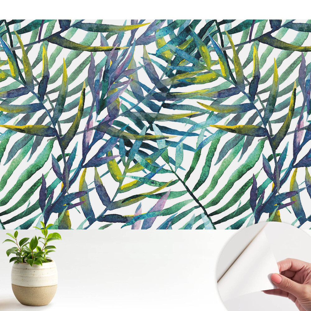 Tapeta Tropické akvarelové listy opakujú vzor