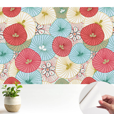 Luxusná tapeta Farebné okrúhle kvety v modernom štýle