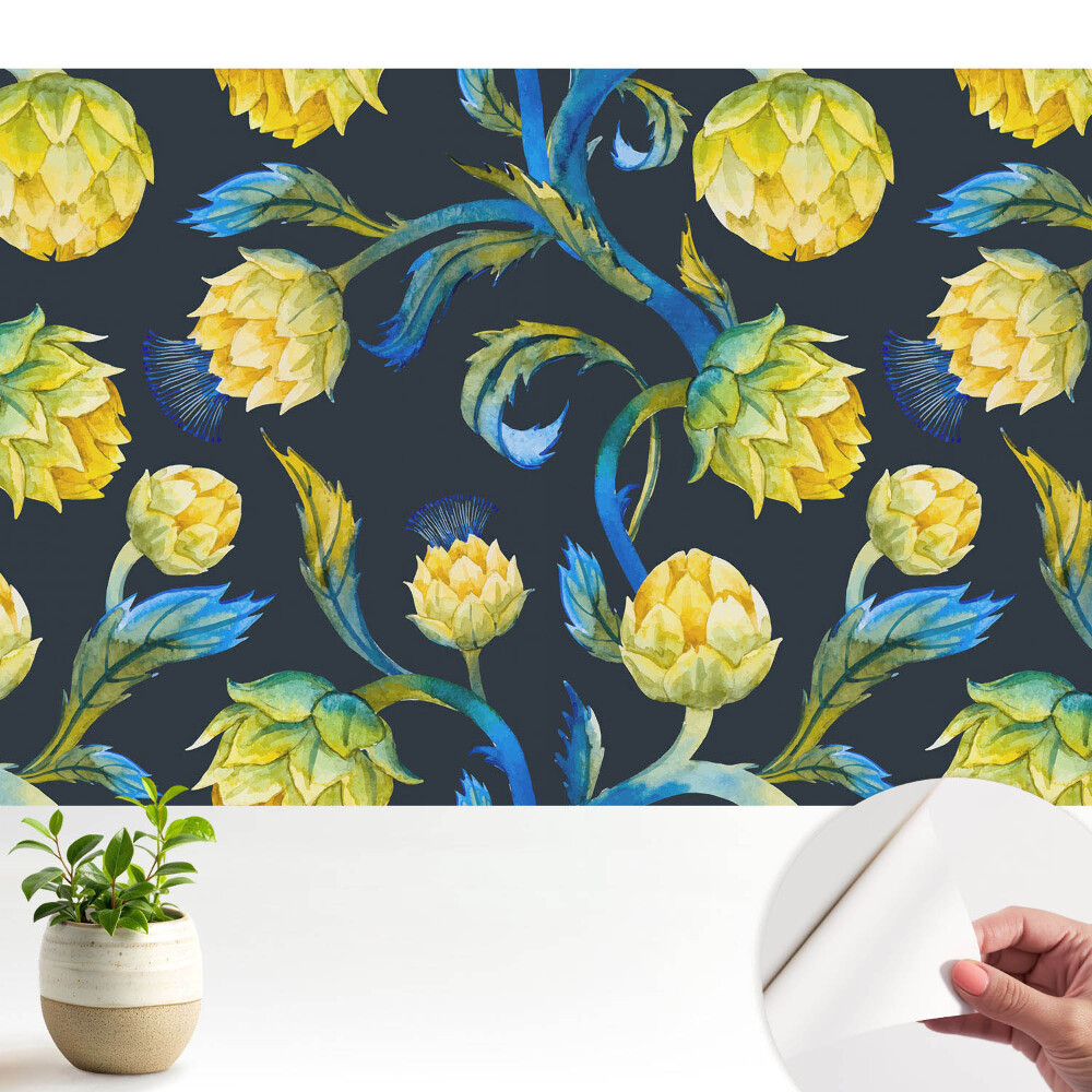 Luxusná tapeta Akvarelové kvety elegancia živosť