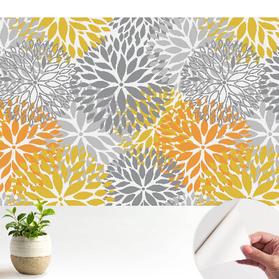 Tapety na stenu samolepiace Energia kvetinových symetrických vzorov