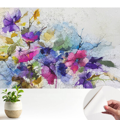 Tapeta s kvetinovým motívom v intenzívnych farbách