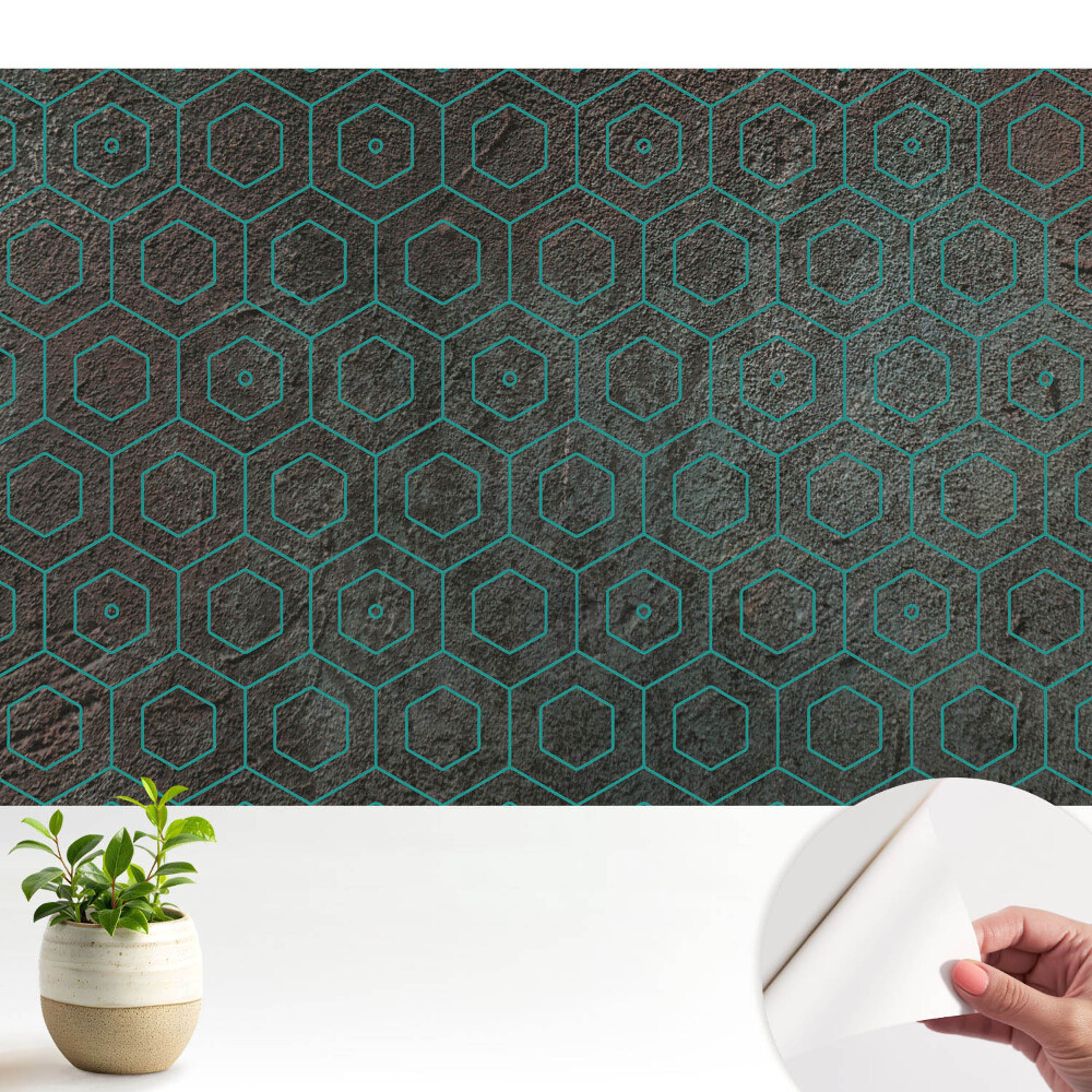 Tapeta Šesťuholníkové vzory v modernom štýle