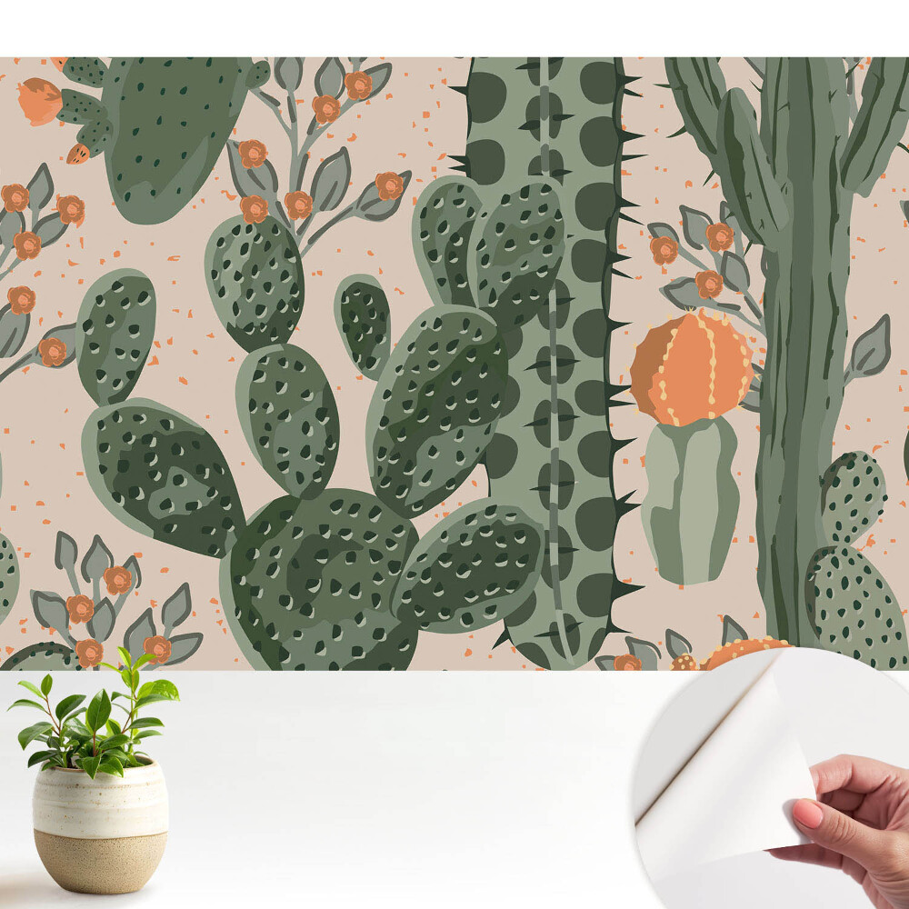 Tapeta Moderný vzor kaktusov