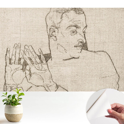 Tapeta Minimalistický náčrt postavy a gesta