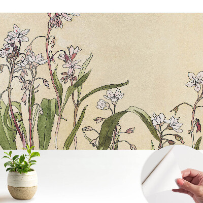 Luxusná tapeta Jemné kvety na svetlom pozadí