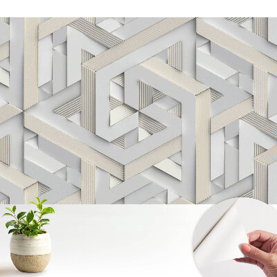 Tapeta s trojrozmerným geometrickým motívom