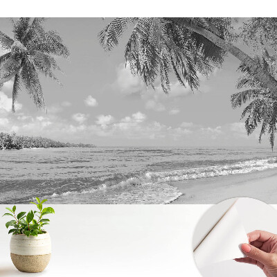 Tapeta do obývačky Exotická pláž s palmami