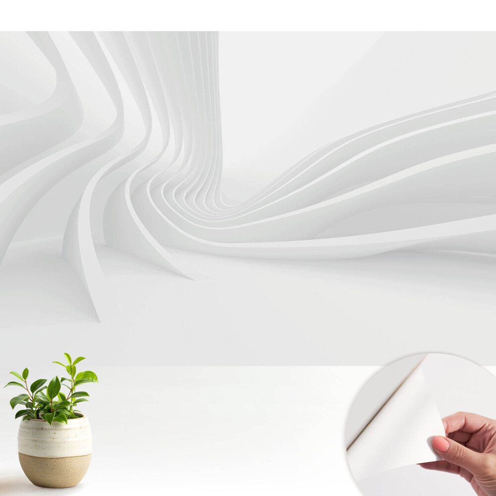 Tapeta Moderné biele čiary v pohybe