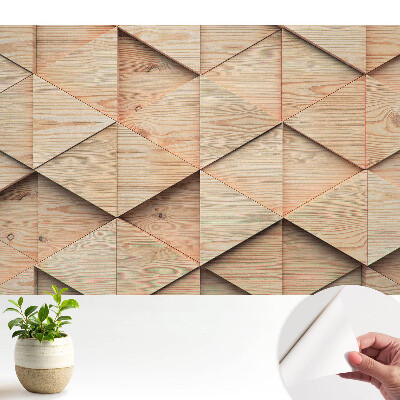 Tapety na stenu samolepiace Drevené geometrické panely v modernom štýle