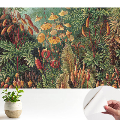 Luxusná tapeta s motívom exotickej vegetácie v harmonickej kompozícii