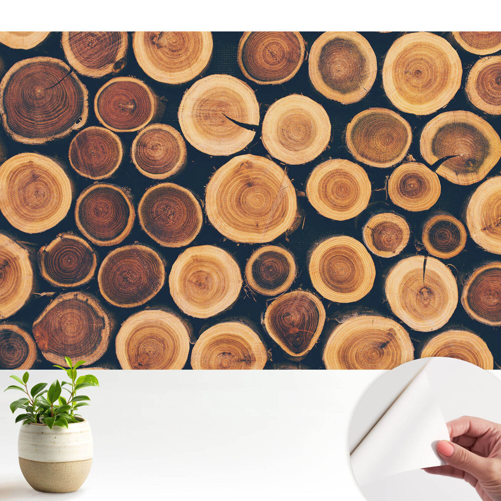 Tapeta do obývačky Rustikálna drevená prírodná symetria