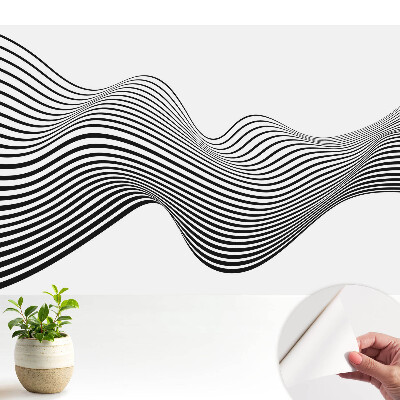 Luxusná tapeta s vlnitými čiarami v minimalistickom štýle dodávajúca priestoru energiu