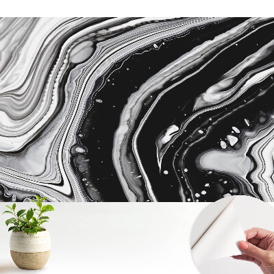 Tapeta do obývačky s abstraktnými čiarami v odtieňoch sivej