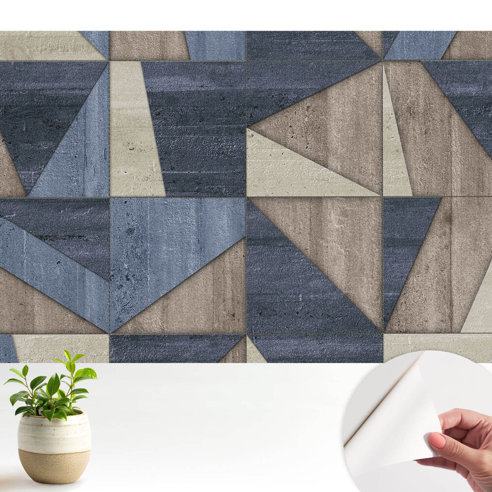 Tapeta do obývačky Geometrická mozaika v zemitých tónoch