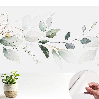 Tapety na stenu samolepiace Jemné listové kompozície v akvareloch