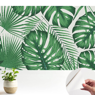 Tapeta do obývačky Harmónia prírody so zelenými tropickými listami