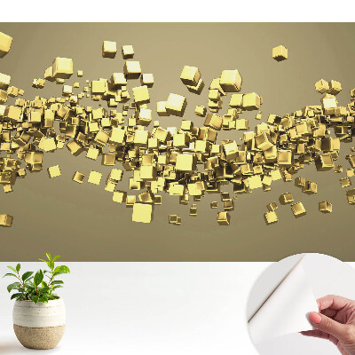 Tapeta so žltými kockami v dynamickom vzore