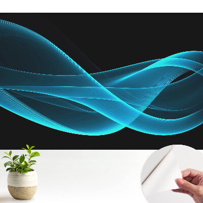 Tapeta na stenu samolepiaca s abstraktným motívom modrých vĺn