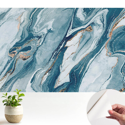 Tapeta na stenu samolepiaca s abstraktnými mramorovými čiarami a vlnami