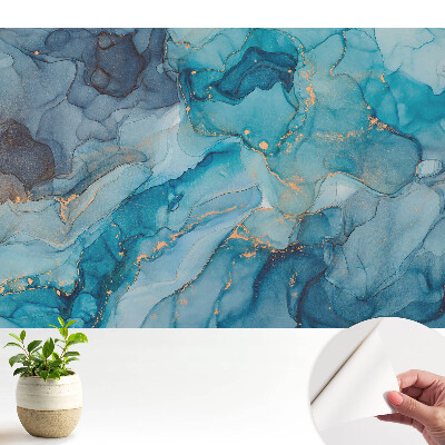 Tapeta s abstraktnými vírmi v odtieňoch modrej