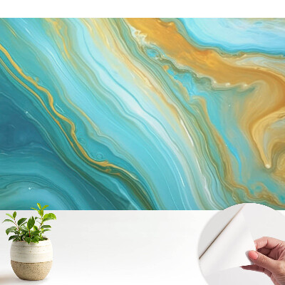 Tapeta na stenu samolepiaca s motívom vĺn farieb v abstraktnom štýle