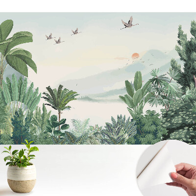 Tapety na stenu samolepiace Exotická džungľová krajina