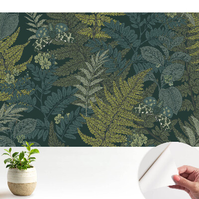 Tapety na stenu samolepiace Listy a motýle v klasickom štýle