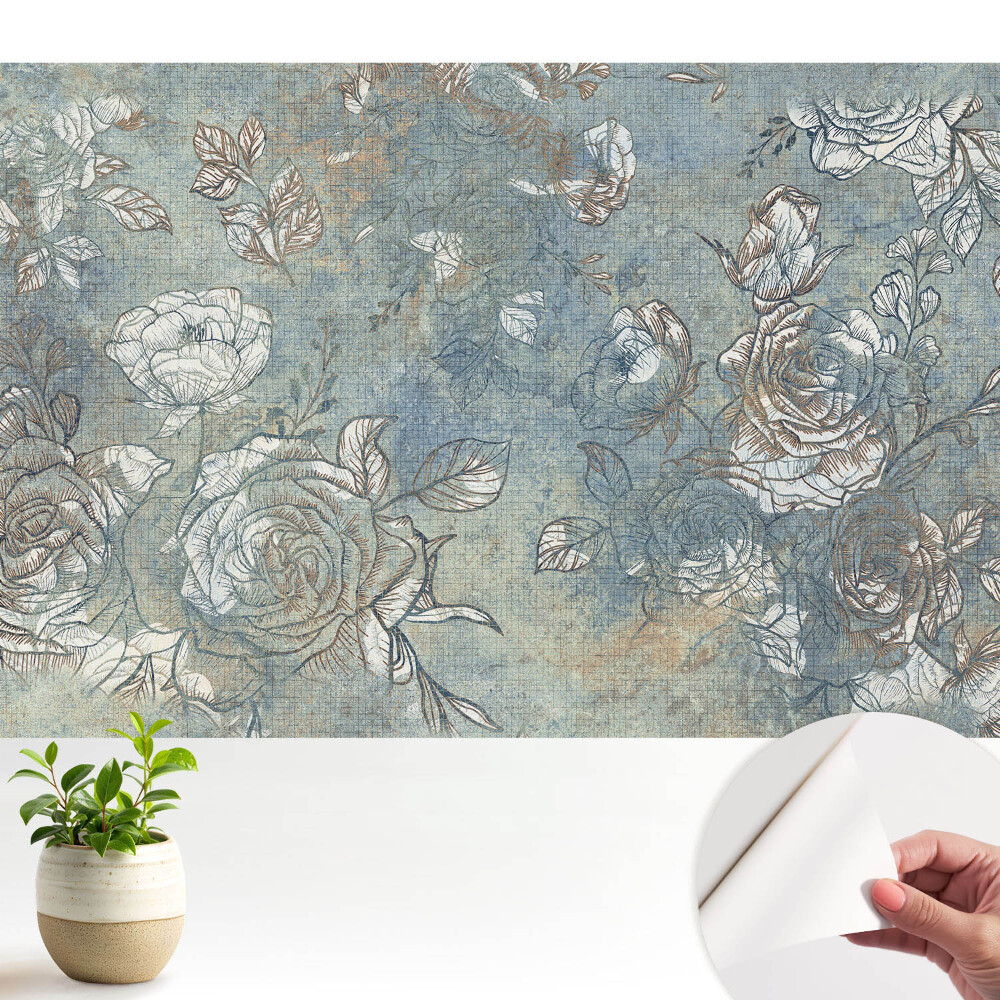 Luxusná tapeta Rustikálny kvetinový vzor