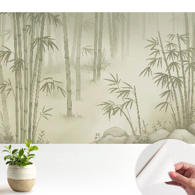Tapeta do obývačky Bambusový les v jemnom opare