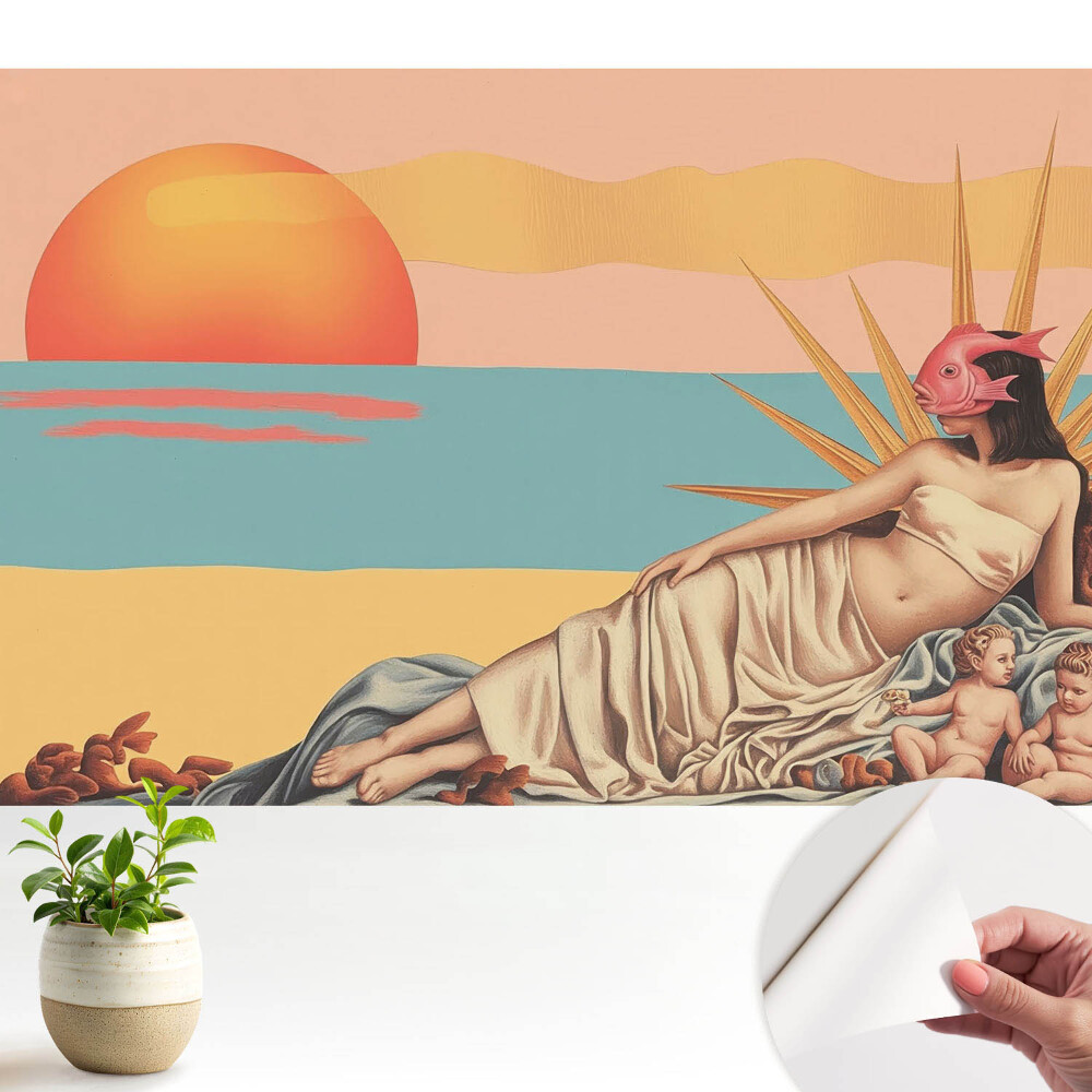 Tapeta do obývačky Renesančný surrealizmus pastelový západ