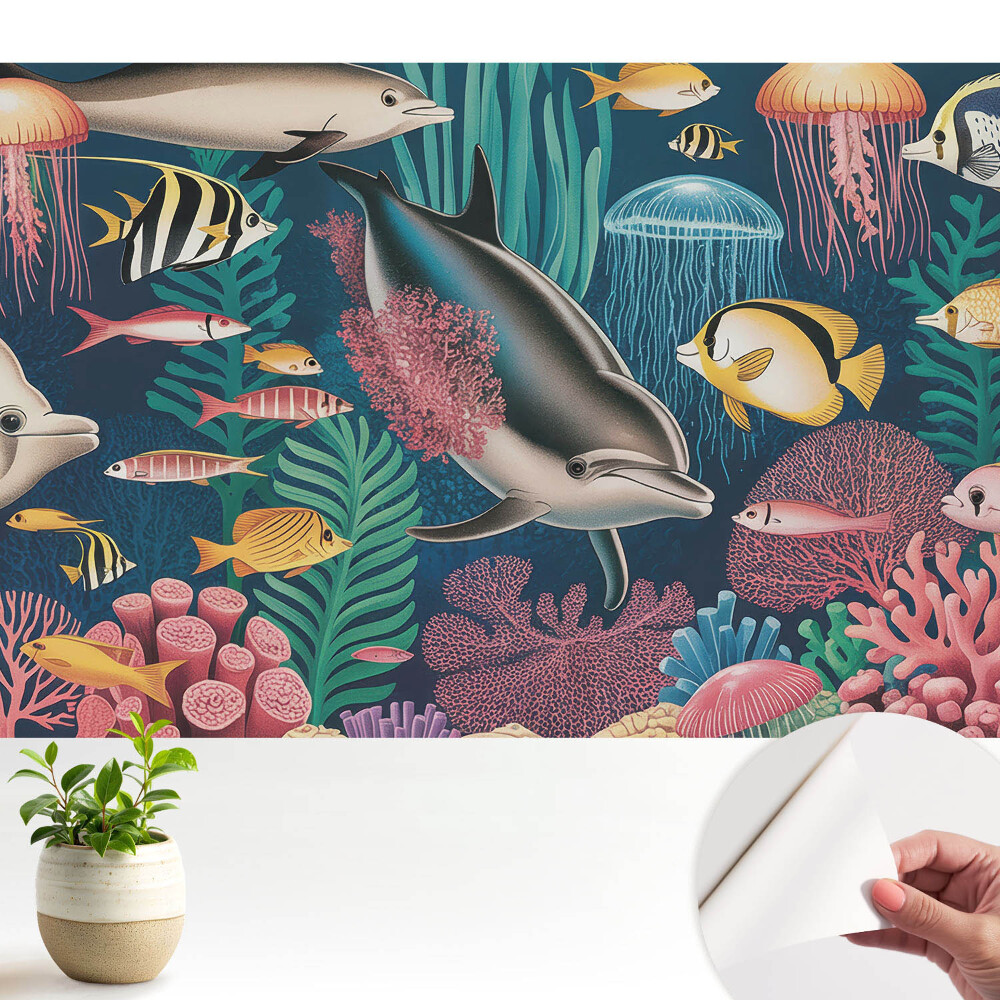 Tapeta do obývačky Podvodný svet plný farieb