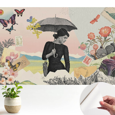 Luxusná tapeta Farebná koláž retro surrealizmu