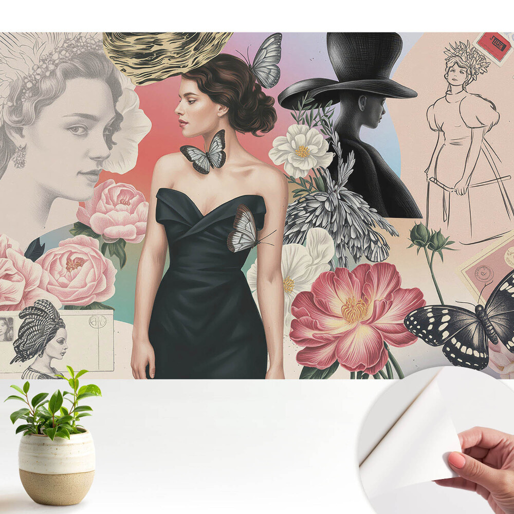 Tapeta do obývačky Elegancia a romantizmus v klasickom štýle