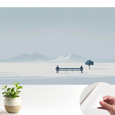 Tapeta s motívom pokoja a lavičky pod stromom