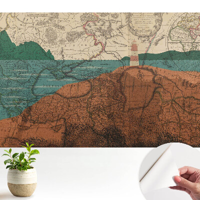 Luxusná tapeta Stará mapa s farbami