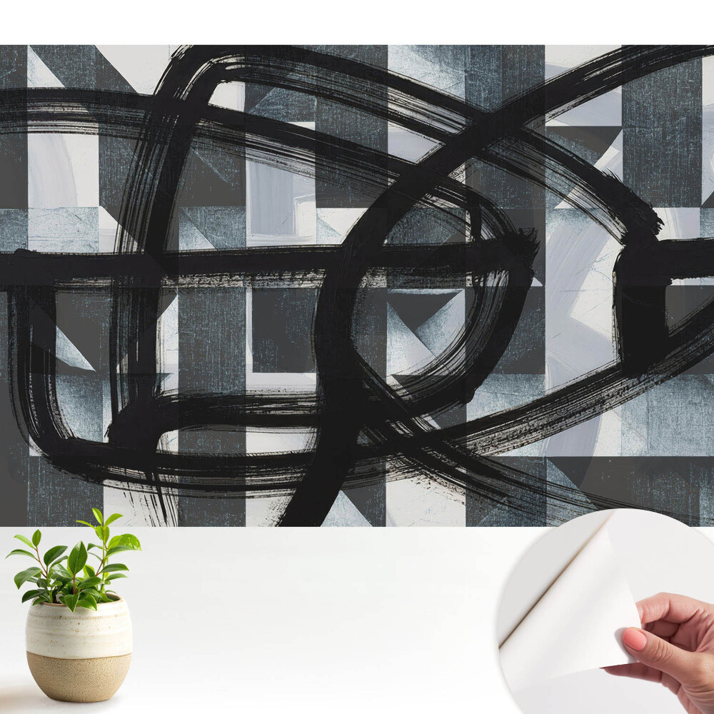 Tapeta do obývačky Dynamická kontrastná abstrakcia