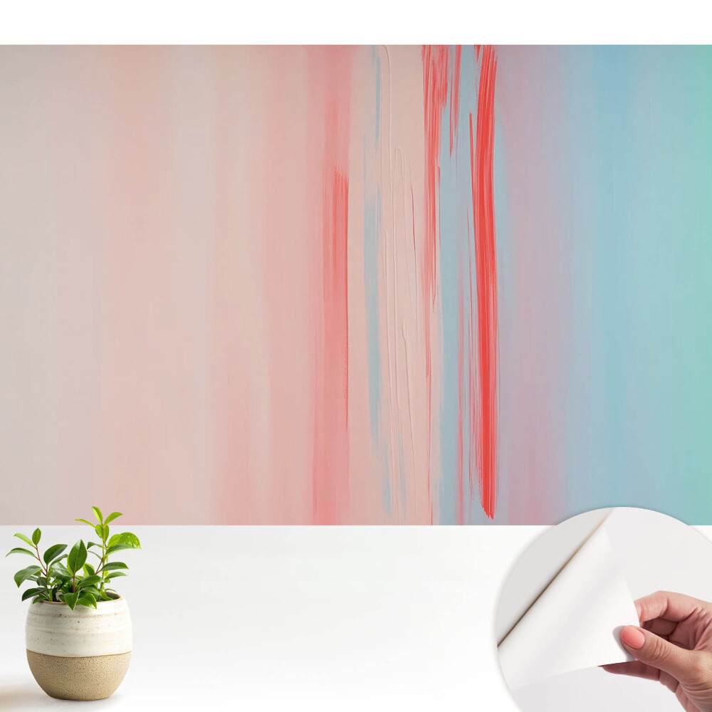 Tapeta do obývačky Pastelové prechody a červená