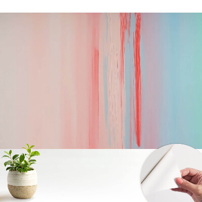 Tapeta do obývačky Pastelové prechody a červená