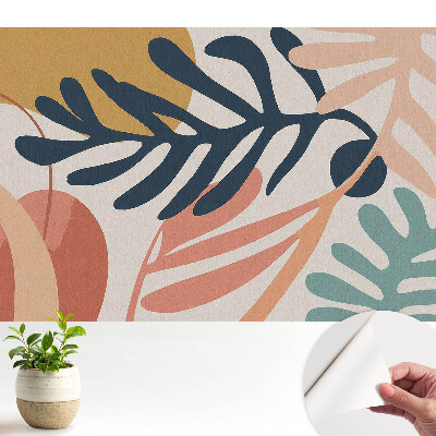 Tapeta Abstraktné listové tvary v žiarivých farbách