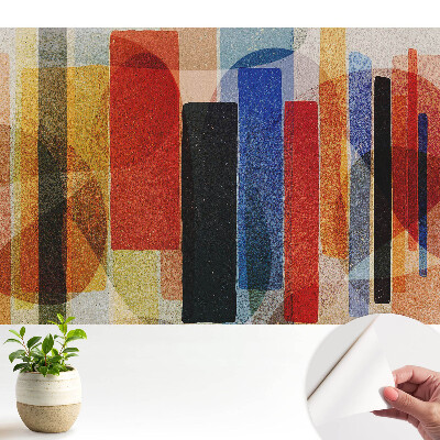 Luxusná tapeta s farebnými geometrickými tvarmi v abstraktnom štýle