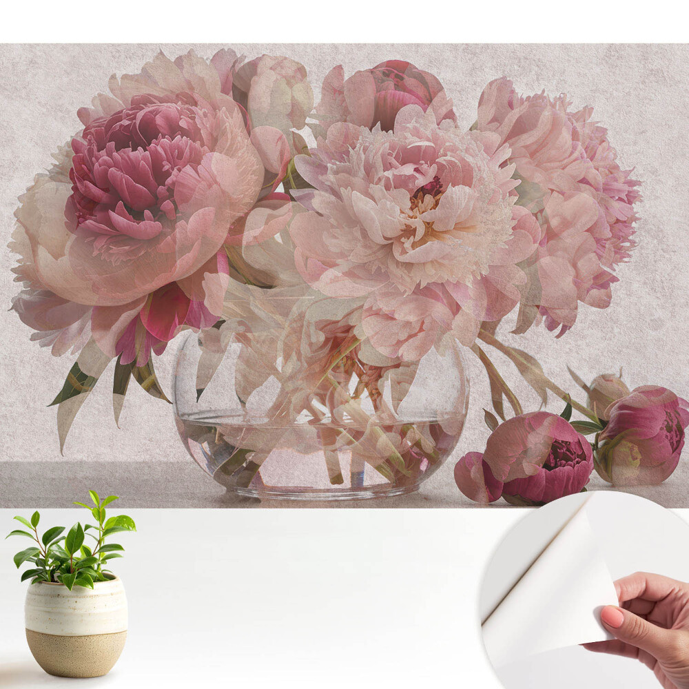 Tapety na stenu samolepiace Romantická kytica pivoniek