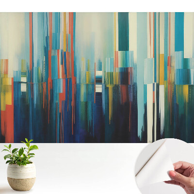 Tapeta s farebnými vertikálnymi pruhmi v abstraktnom štýle