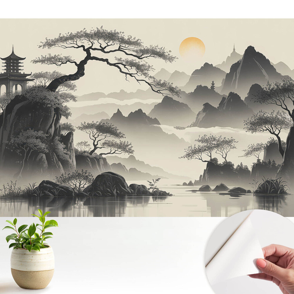 Luxusná tapeta Hmlistá orientálna krajina