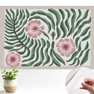 Tapeta s rastlinným symetrickým vzorom v elegantnom štýle