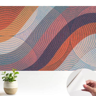 Tapeta s abstraktným farebným vlnovým motívom