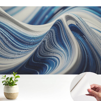 Tapeta s abstraktným motívom modrých vĺn