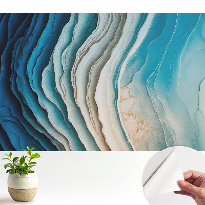 Tapeta Abstraktné vlny v odtieňoch modrej